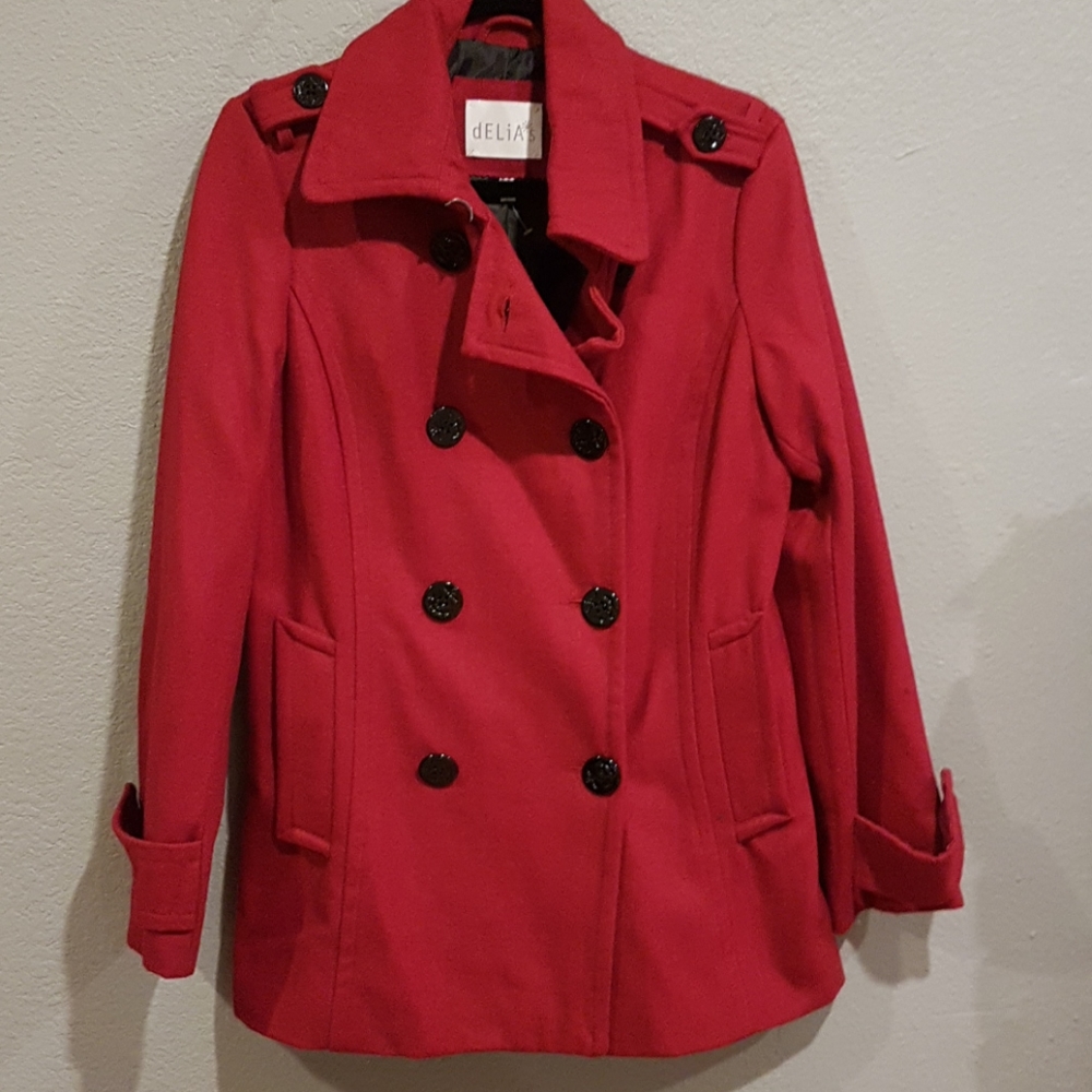 Delias raspberry pea coat